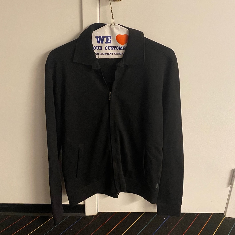 BOSS Hugo Boss Black formal collared zip up sweatshirt
